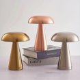 thumbnail image 3 of Retro Mushroom Table Lamp Cordless Touch Dimming Rechargeable Desk Decoration Night Light Reading Lights For Hotel Restaurant, 3 of 3