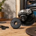 thumbnail image 5 of 5/8"-11 Angle Grinder Flange Nuts, Tool-Free Quick Release Locking Kit. Silver D-Ring & Knurled Arbor Nut. Heavy Duty Self-Locking for 4-1/2" 5" 7" 9" Grinders，Premium Black Plate, 5 of 6