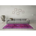 thumbnail image 3 of Ahgly Company Indoor Square Persian Purple Traditional Area Rugs, 7' Square, 3 of 4