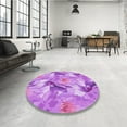thumbnail image 4 of Ahgly Company Machine Washable Indoor Rectangle Transitional Violet Purple Area Rugs, 8' x 10', 4 of 7