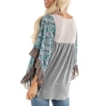 thumbnail image 3 of Womens Chunky Turtleneck Pullover Sweater Asymmetric Hem Cowl Neck Fleece Tops, 3 of 5