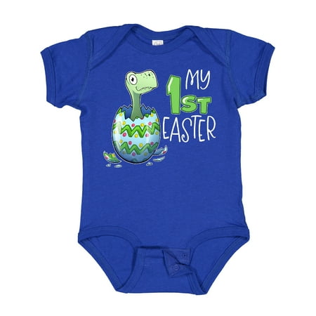 

Inktastic My 1st Easter Dinosaur Hatching Easter Egg Gift Baby Boy or Baby Girl Bodysuit