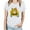 White, variant on WREESH Women's Summer T-Shirts Fashion Round Neck Short Sleeve with Loose Graphic Print Gray