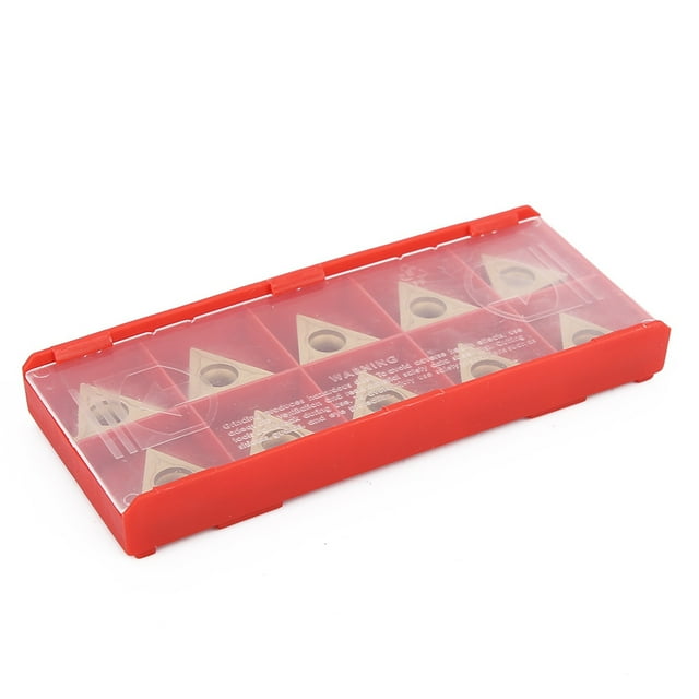 Triangular TCMT 16T304 Inserto de CARBURO DE TUNGSTENO 10 Piezas Herramienta de Tornado CNC Triangular, Alta Resistencia Para Acabado, Acero Semiacabado, Acero inoxidable
