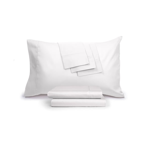 Aq Textiles T800 6 Piece Queen Sheet Set, King, White