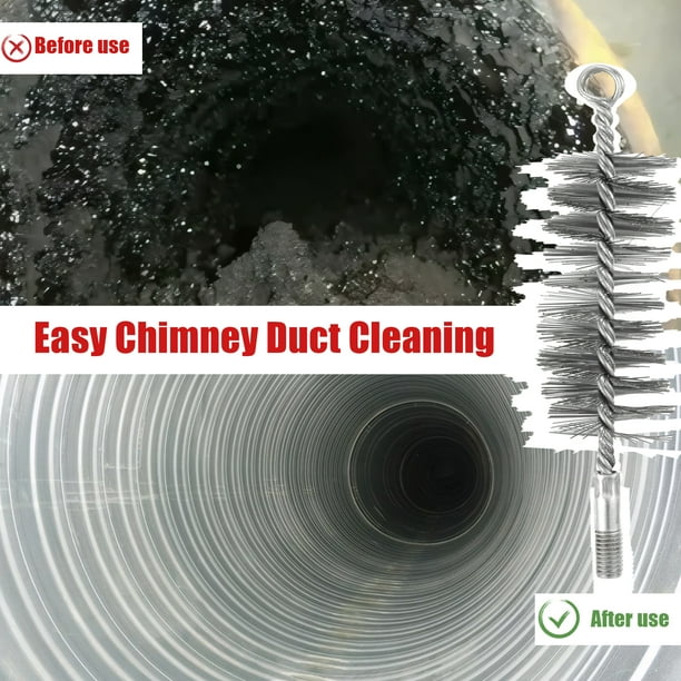 Riwesomey 3 piezas cantidad suficiente para una limpieza eficiente cepillo de tubo de estufa cepillo de alambre de caldera de calefacción Herramientas eléctricas