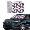 thumbnail image 4 of Fuzoiu Leaves Flower Print Car Windshield Sun Shade,Block Uv Rays Sunshade,Foldable Front Window Sun Visor Protector for Car,SUV,Truck-Keep Vehicle Cool-Leaves Flower, 4 of 8