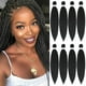 thumbnail image 1 of Cabello trenzado de 16 pulgadas, 8 paquetes de extensiones de cabello, trenza sintética profesional, trenzas de ganchillo, textura suave de Yaki, ajuste de agua caliente (16 pulgadas (8 paquetes) 1B#), 1 of 5