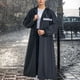 thumbnail image 5 of Impermeable para adultos, impermeable extendido para adultos, ideal para senderismo, viajes en bicicleta eléctrica. negro L, 5 of 8