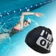 thumbnail image 2 of Gorro de natación impermeable de silicona con letras 1 Pc Negro Blanco, 2 of 5