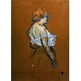 thumbnail image 2 of Toulouse-Lautrec, Henri 18x24 White Modern Wood Framed Museum Art Print Titled - Lucie Bellanger, 2 of 4
