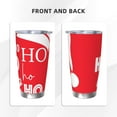 thumbnail image 3 of Cauagu Saying Ho Ho Ho Pattern 20oz Tumbler,Stainless Steel Vacuum Insulated Tumbler with Lid Insulated Coffee Mug Thermal Cup with Splash Proof Sliding Lid-Straw Two-piece Set, 3 of 8