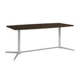 thumbnail image 1 of 72W Office Conference Table with Metal Base in Black Walnut - Engineered Wood, 1 of 6