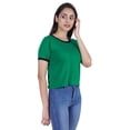 thumbnail image 3 of Inkmeso WoMen's Solid Crop Top Short Sleeve Tshirt Round Neck Summer Tee Shirt, 3 of 7