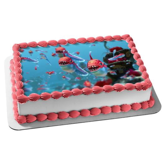 Beach Ocean Water Seaside Animals Cake Decoration Cake Toppers Octopus Shark Fest Walmart Com