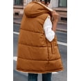 thumbnail image 2 of Chaleco Reversible sin Mangas con Capucha PRETTYGARDEN Otoño 2025 Marrón Talle S, 2 of 6