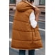 thumbnail image 2 of Chaleco Reversible sin Mangas con Capucha PRETTYGARDEN Otoño 2025 Marrón Talle S, 2 of 6