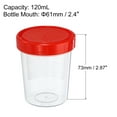 thumbnail image 2 of Unique Bargains 120mL Sample Cups Sample Containers Leak Proof Screw Cap for Lab Home Red 2 Pack, 2 of 6