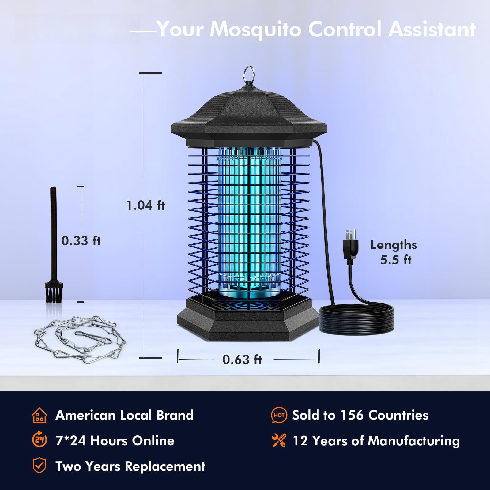 Zapper Outdoor Indoor  18w Power & 4400v Instant Grid Mosquito Repellent Insect Control Efficiency Increased 1/2 Acre Coverage Fly For Patio Backyard Home