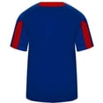 thumbnail image 3 of Alleson Athletic B88485047 Mens Striker Placket T-Shirt, Royal & Red - 2XL, 3 of 3