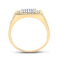 thumbnail image 3 of 10kt Yellow Gold 3/8 Cttw Diamond Mens Ring, Men Size: 8-12, 3 of 4