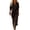 A01-Black, variant on ZVAVZ Button Down Shirts Dress for Women Long Sleeve Lapel Linen Dresses Tie Waist Ruched Long Business Dress Black,S