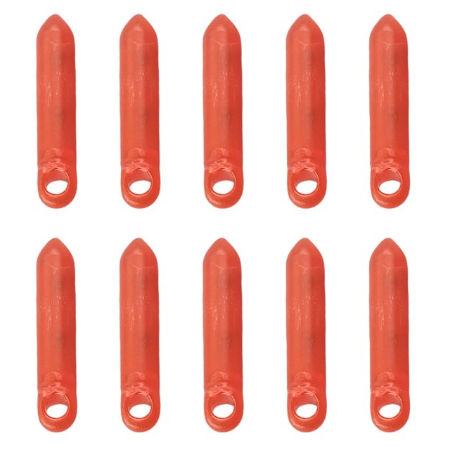 CSChome Lure Rattle Stick 10Pcs Fluorescent Color Plastic Hanging Hole Fishing Bead Loud 2 Steel Beads Fish Lure Fishing Accessories