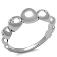 thumbnail image 1 of Alamode TK3087-7 Bague en Acier Inoxydable Poli pour Femmes avec Grade AAA CZ en Transparent - Taille 7, 1 of 1