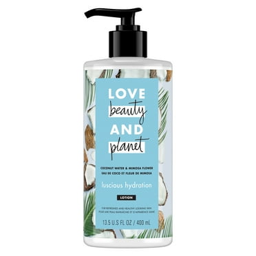 Love Beauty and Planet Luscious Hydration Body Lotion Coconut Water & Mimosa Flower for Hydration Natural Ingredients, Plant-Based Moisturizers, Vegan, Cruelty-Free 13.5 oz