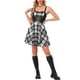 thumbnail image 1 of VESTIDO DE MUJER INSPIRE CHIC Cuello Corazón Sin Mangas Lazo Mini Ajustado y Acampanado XL Blanco Negro, 1 of 5