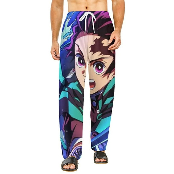 Demon Slayer Pajamas Pants 3D Printing Wide Leg PJ Pant Loungewear Casual Comfy Sleepwear Lounge Pants for Men WomenS