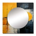 thumbnail image 2 of Designart "Abstract Shapes With Lemon Loops" Abstract Shapes Square Mirror For Wall Decor - Large Yellow Square Printed Wall Mirror Art - Square Modern Mirror - Wall Mounted Square Large Mirror, 2 of 5