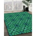 thumbnail image 3 of Ahgly Company Machine Washable Indoor Round Transitional Spring Green Area Rugs, 3' Round, 3 of 7