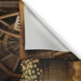 thumbnail image 3 of Ambesonne Rustic Kitchen Curtains, Grunge Old Glory Barn Cow, 55"x39", Amber and Caramel, 3 of 3