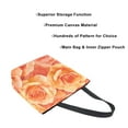 thumbnail image 3 of Large Canvas Bag 13.5x5.1x15 Inch Canvas Bag Shopping Canvas Bag Suitable For Outing Shopping Travel Out Of Large Capacity Storage Cartoon Orange Roses, 3 of 9