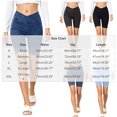thumbnail image 3 of Xinsrenus Women's Solid Color Crossover High-Waist Denim Shorts Stretchy Slim Fit Pants Outdoor Sports Bottoms with Pockets, 3 of 7