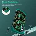thumbnail image 4 of Avocase For Samsung Galaxy S25 FE Case,Glow in the dark Heavy Duty Shockproof Hard PC+Soft Silicone Drop Protective Women Girls Case for Galaxy S25 FE (2025),Green Butterfly, 4 of 7