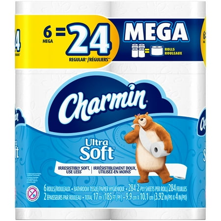 Charmin Ultra Soft Toilet Paper - 6 Mega Rolls
