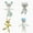 4pcs all in, variant on Kawaii Chiikawa Hachiware Plush Toys Usagi Cute Anime Parody Series Backpack Pendant Super Cute Movable Plush Doll Holiday Gifts
