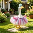 thumbnail image 4 of Nkmbld Porch Goose Decor, Cute Goose Clothes for 23" Lawn Statue, Farmhouse Big White Gooses Sculpture Decoration for Garden Lawn Yard and Patio, 4 of 8