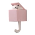 thumbnail image 2 of 4 Pcs Cute Cat Wall Hook 2 x 4 Inch for Entryway and Dorm, Adhesive Coat Hook No Drill, Utility Pet Hook for Hanging Scarves Hats Towels Keys Bags, Creative Wall Decor, 2 of 5