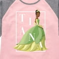 thumbnail image 3 of Disney Princess - Tiana Box Outline - Toddler And Youth Girls Raglan Graphic T-Shirt, 3 of 5