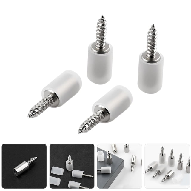 AURARMLET 4Pcs Cupboard Support Pin Assorted Colors Stainless Steel Self Tapping Screws for Cabinets