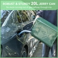 thumbnail image 3 of Deli Jerry Fuel Can,Metal Gas Can 5.3 Gallon / 20 L, 5 Gallon Gas Cans for Gasoline, Trucks Cars Motorcycle Equipment,Green,1 Pack, 3 of 8