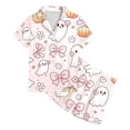 thumbnail image 4 of Leey-World Halloween Pajamas for Toddlers Kids Halloween Girls Pajama Sets Short Sleeve Shirts Shorts 2 Piece Outfits Children Clothes, 4 of 5