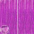thumbnail image 2 of Gustave 2Pcs Metallic Tinsel Foil Fringe Curtains Photo Booth Props, 3.3 x 8.2 ft Doorway Curtain for Birthday Wedding Engagement Holiday Celebration Party Decor, Rose Red, 2 of 6