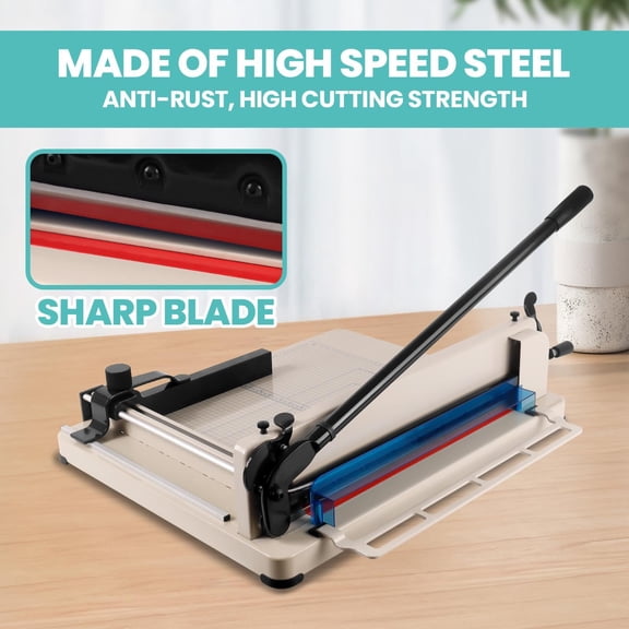 12 Inch Guillotine Paper Cutter, 400 Sheet Capacity Paper Cutter Heavy Duty, A4 Paper Trimmer Accurate Cutting with Safety Guard, 12" Heavy Duty Paper Cutter for Cardboard, Cardstock, Photos & Crafts