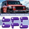 thumbnail image 2 of Unique Bargains 6 Pcs Housse de Poignée d'Interrupteur de Retrait de Toit Rigide pour Jeep Wrangler JL JLU 2018-2023 Violet, 2 of 7