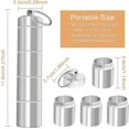 thumbnail image 5 of Key Ring Pill Box 3 Pieces Waterproof Pill Box Portable Pill Box Aluminum Pill, 5 of 5