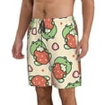 thumbnail image 2 of Disketp Men'S Swim Trunks Hawaiian Breathable Surf Beach Swimsuits Mesh Lining Beach Shorts With Pockets-Frog Hold Strawberry, 2 of 9